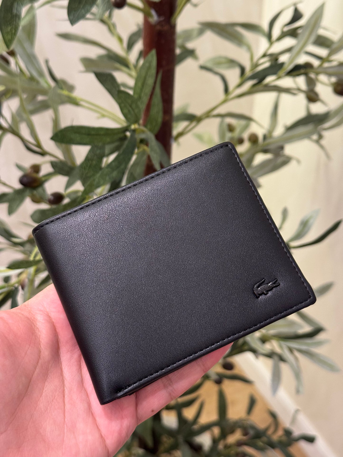 Lacoste Smooth Leather Black Wallet