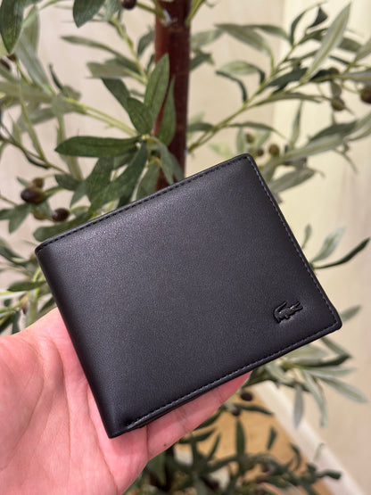 Lacoste Smooth Leather Black Wallet
