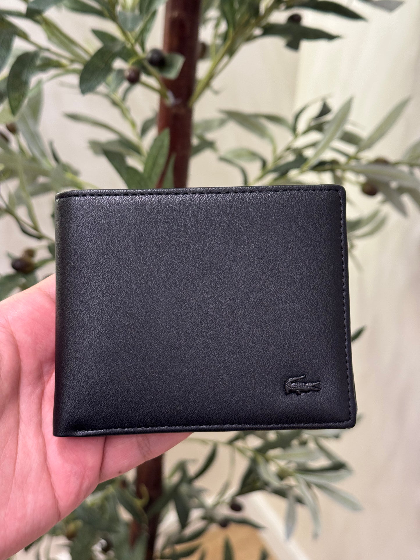 Lacoste Smooth Leather Black Wallet