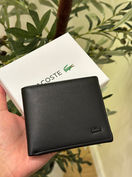 Lacoste Smooth Leather Black Wallet