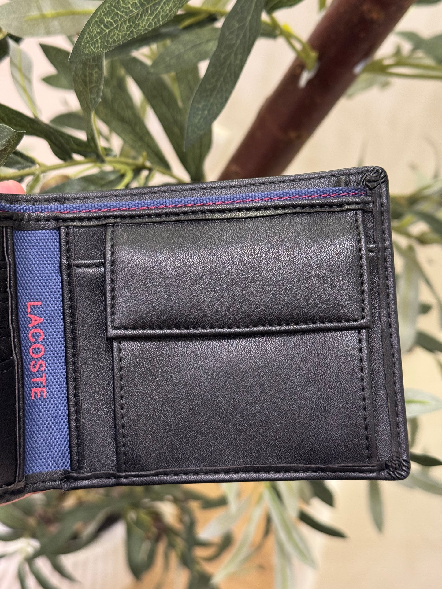 Lacoste Smooth Leather Black Wallet