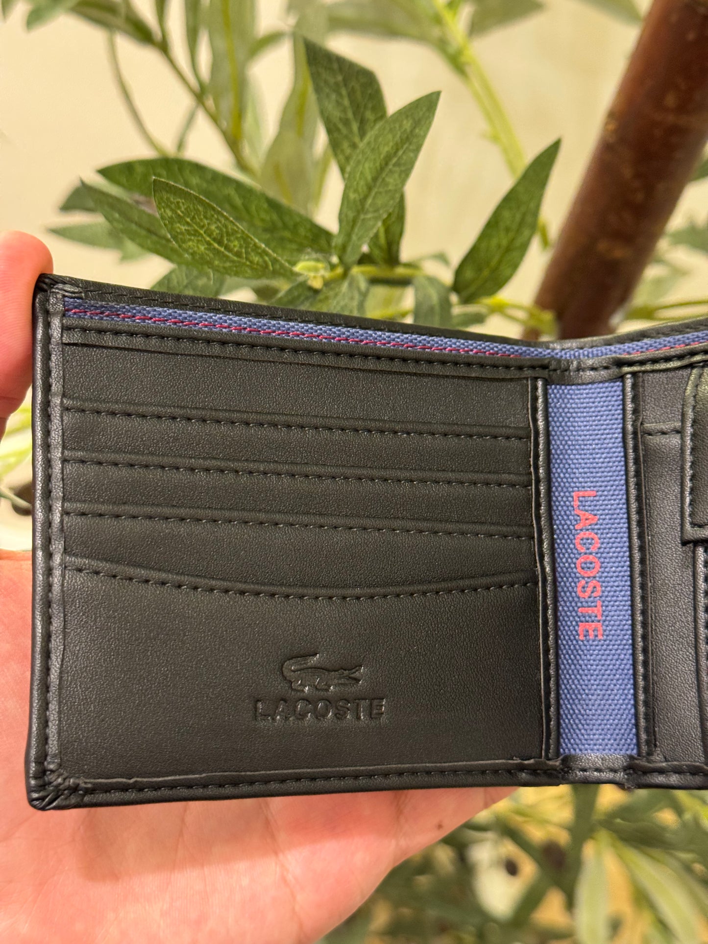 Lacoste Smooth Leather Black Wallet